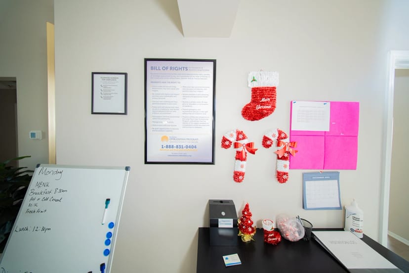 Trinity Garden care team with resident